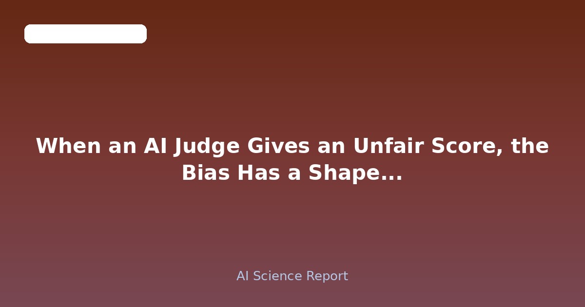 When an AI Judge Gives an Unfair Score, the Bias Has a Shape You Can Touch